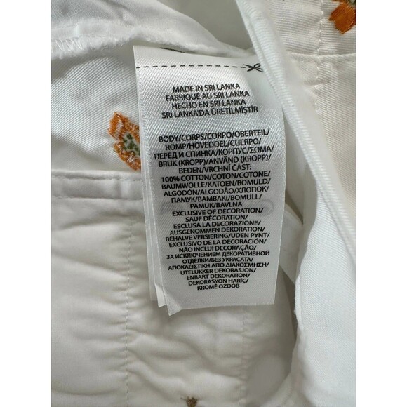 Polo Ralph Lauren Womens Shorts  Sz 14 Floral Embroidered White - Picture 4 of 5